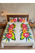 Hand Painted Rayon Bedsheet Set King Size